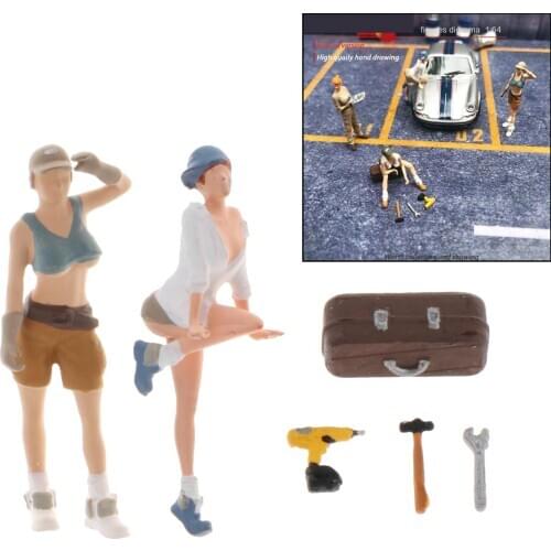 Tiny Scale Hand Painted People Diorama Figure Street Scenario Desk