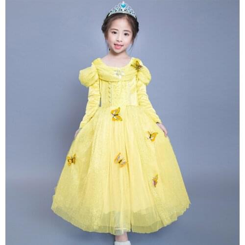 Summer Girl Cosplay Costume Children Birthday Party Fancy Butterfly Princess Dresses Baby Girl Christmas Childrens Dress