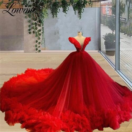 Lowime Long Prom Dresses Robe De Soiree 2021 Pearls Beading A Line Cloud Party Gowns For Weddings Customized Evening Dresses