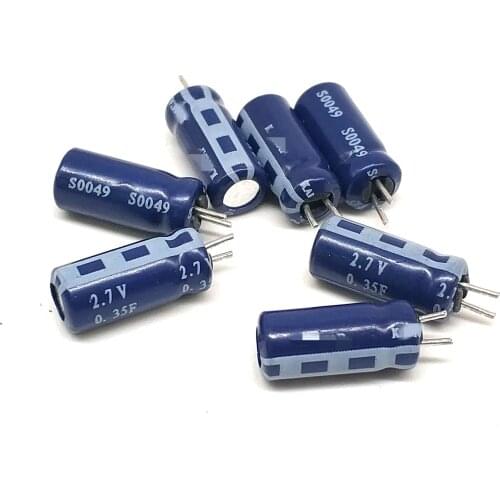 2.7V0.35F small size super farad capacitor with cut foot HP-2R7-J354VYJ03(A05) 10pcs