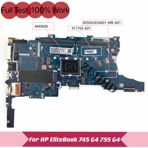 917765-001 917765-601 Laptop Motherboard Für HP Elitebook 745 G4 755 G4 MT43 Mainboard 6050A2834601-MB-A01 mit A8-9600B CPU
