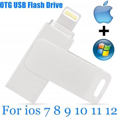 Metal USB 3.0 Flash Drive 16GB 32GB 64GB 128GB 256GB Lightning Pen Drive U Disk iOS 8.2 memory stick Pendrive for iPhone iPAD