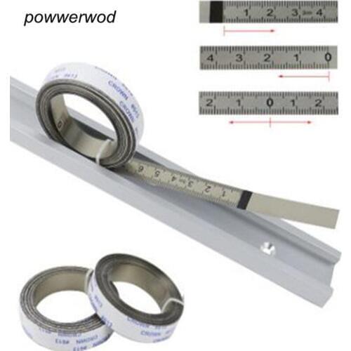 Metric Stainless Steel Scale Ruler 1 M-6 M Track Tape Measure Self Adhesive For T-track Router Table Saw Woodworking Tool