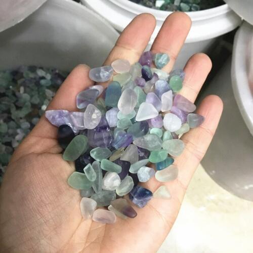 Natural Fluorite crystal polished Fluorite gravel stones for aquarium