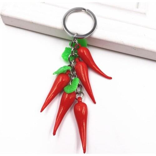 New Chili Keychain Festive New Year Holiday Gift Key Ring Pendant, Mobile Phone Bag Ornaments