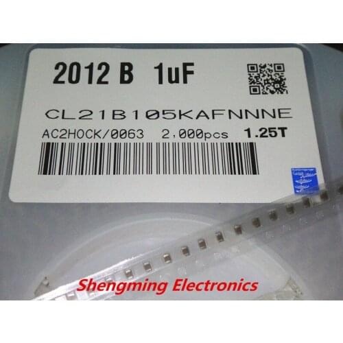2000PCS original 0805 1uF 25V 105K 10% SMD Capacitor 2012