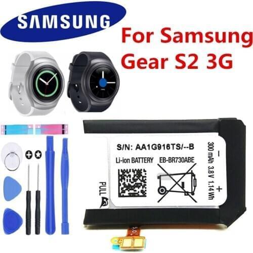 SAMSUNG Original Replacement Battery EB-BR730ABE For Samsung Gear S2 3G R730 SM-R735T SM-R730A SM-R730V SM-R730T SM-R730S 300mah
