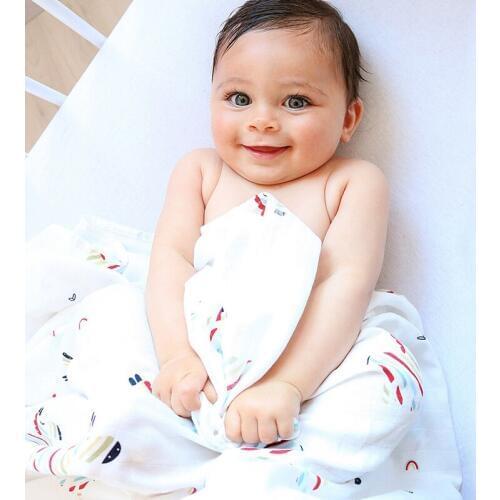 New Design Bamboo Muslin Cotton Baby Swaddles Blankets Multi-use Newborn Infant Bath Towel Soft Hold Wraps