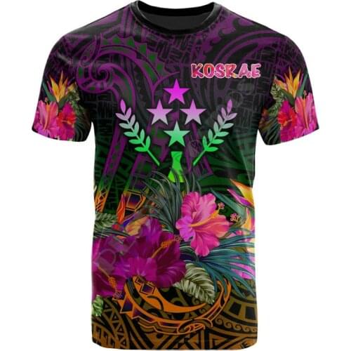 Persian mens and womens short-sleeved casual sports T-shirt summer 3D printing retro streetwear