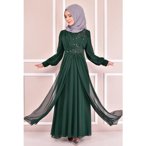 İnci Detay Abiye Zümrüt KBR10009