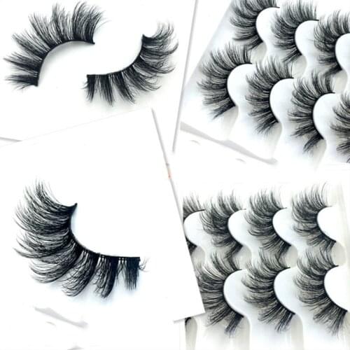 5pairs Natural False Eyelashes Mink Eye Lash Thick Long Lashes Makeup Beauty Extension Silk Eyelashes Tools