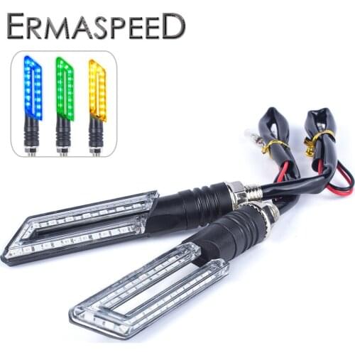 Blue Green Amber Led Motorcycle Turn Signal Lights Electric Scooter Front Rear Turning Indicators For Motorbike Street Bike
