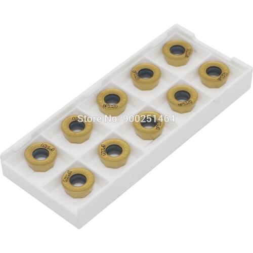 10pcs Carbide Milling Insert RPMT1204 （ R6）Round,CNC Machine Indexable Milling Insert,Tungsten Steel Surface Golden Coating