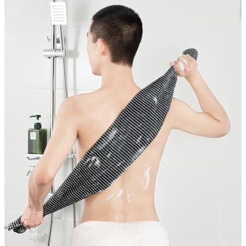 Japanese rubbing bath towel rubbing mud ash to remove dead skin bath towel bath towel plus long strip back bath flower