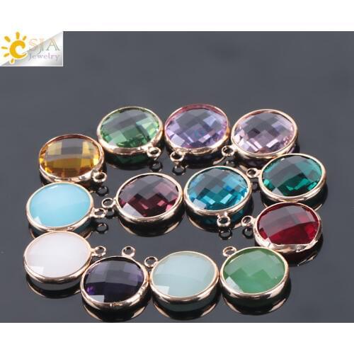 CSJA 2.5mm Single Hole Bohemian Round Pendant Murano Crystal Glass Beads for Women DIY Necklace Earrings Handmade Jewelry E965
