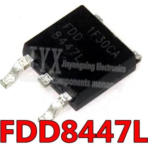 10PCS FDD 8447L TO-252 40V N-Channel Power MOSFET 40V 50A 8.5mR IC ( FDD8447L )