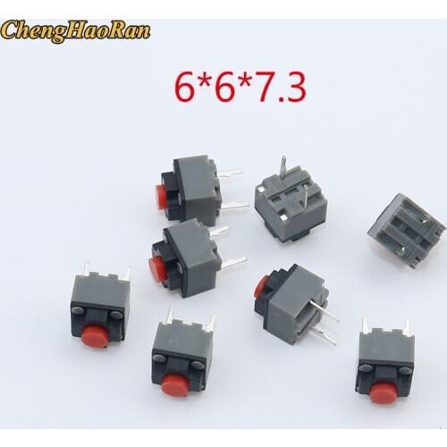 10pcs Mute button 6*6*7.3 Silent switch wireless mouse Square mute micro switch button M330 M220 repair parts replace rectangle