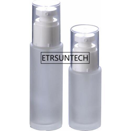 100pcs 50ml Empty Refill Glass PET Bottle Lotions Serum Pump Dispenser Travel Storage Container Cosmetics Bottles F3459