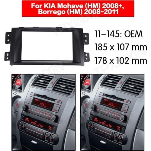 11-145 Car radio Frame Panel for KIA Mohave (HM) 2008+ Radio Stereo Fascia Panel Frame Adaptor Fitting Kit