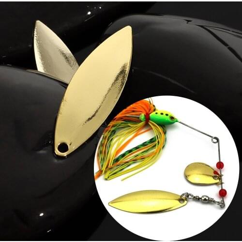 20pcs Metal Willow Spinner Blades Smooth Finish Fishing Attractor Spinner Bait Fishing Lures Tackle Craft Fishing Spinner Blades
