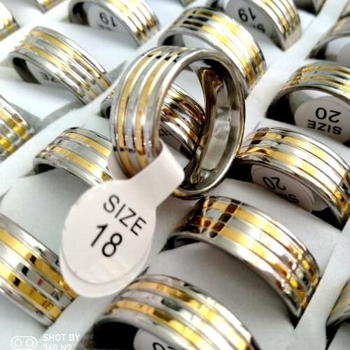 25pcs Mens Womens Fashionable High Quality 316L Stainless steel Wedding Band Rings