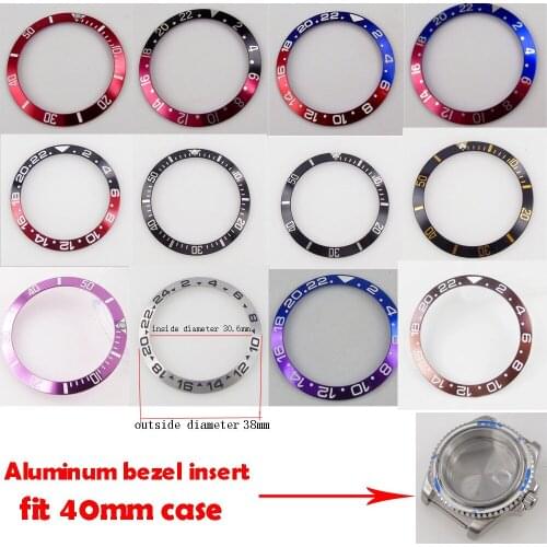 38mm*30.6mm High Quality Slope Aluminum(Alloy) Watch Bezel Insert Ring For 40MM Watch Case Wristwatch Parts