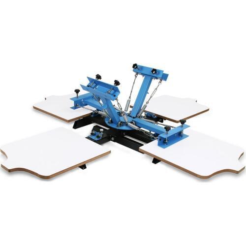 4 COLOR 4 STATION SILK SCREEN PRINTING MACHINE T-SHIRT PRESSING DESKTOP POPULAR