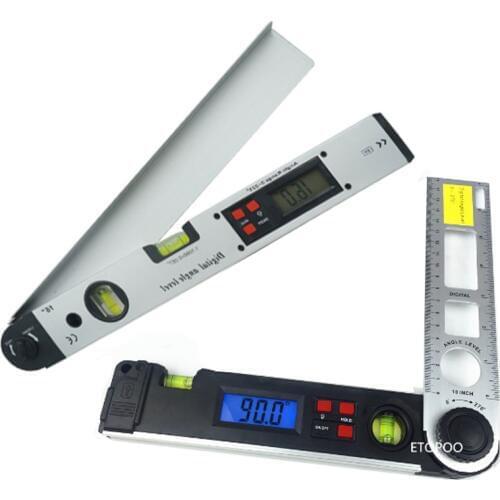 400mm / 250mm Digital Angle Finder Gauge 0-270Degree Protractor Ruler Miltre Angle Finder meter Spirit Level Back-Light