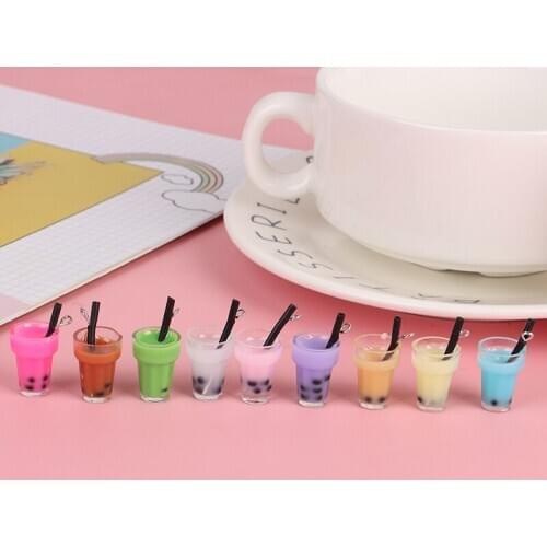 New 5pcs 1:12 Dollhouse Miniature Milk Tea Drinks Cup Food Drink Pretend Play Toys