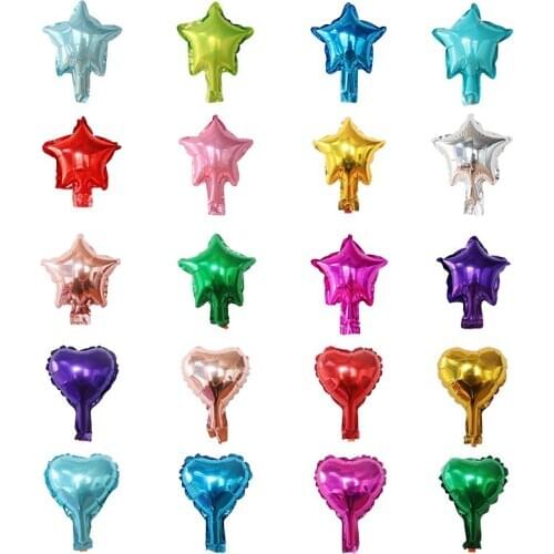 50/100pcs 5inch Heart Star Foil Balloons Gold Red Pink Blue Mini Globos Valentines Day Wedding Birthday Party Xmas Decorations