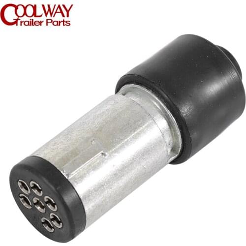 7 Pin Small Round Male Metal Trailer Plug Connector RV Camper Caravan Parts Accessories