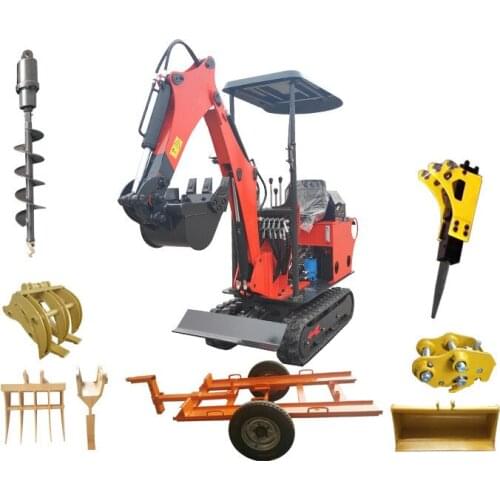 Smaller Digger Excavator For Garden Building 800Kg Mini Bagger With Optional Attachments