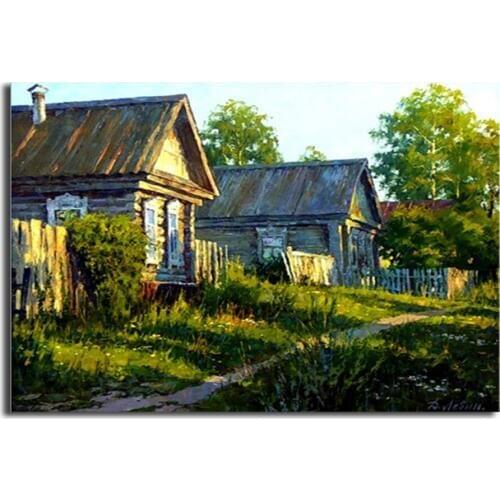 DIY 3D Diamond mosaic village Road Full Round Diamond painting Houses Full Square Diamond embroidery cross stitch scenery KL67