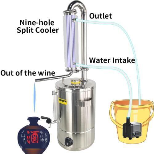 Household brewing machine commercial stainless steel small self-brewed liquor equipment electric heating