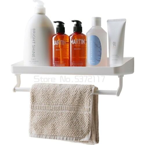 Household bathroom shelf toilet washstand toilet non perforated wall mounted towel storage rack