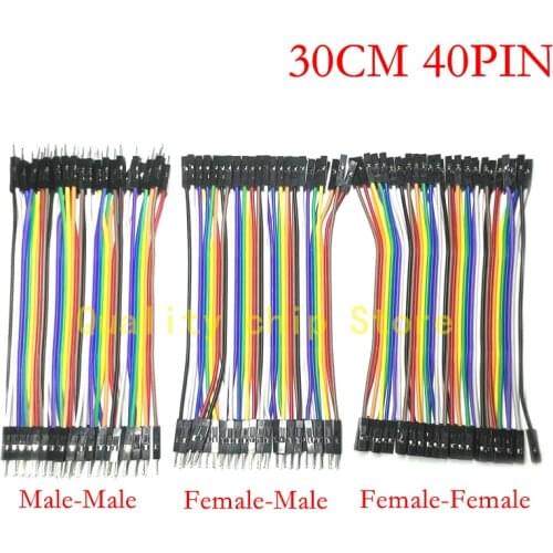 Dupont Line 30CM 40Pin Male to Male + Male to Female and Female to Female Jumper Wire Dupont Cable for Arduino DIY KIT
