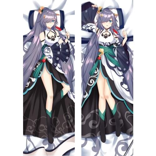 Honkai Impact 3 Fu Hua Dakimakura Double-sided Beauty Bule Eyes Anime Pillowcase Otaku Hugging Fullbody Pillow Case