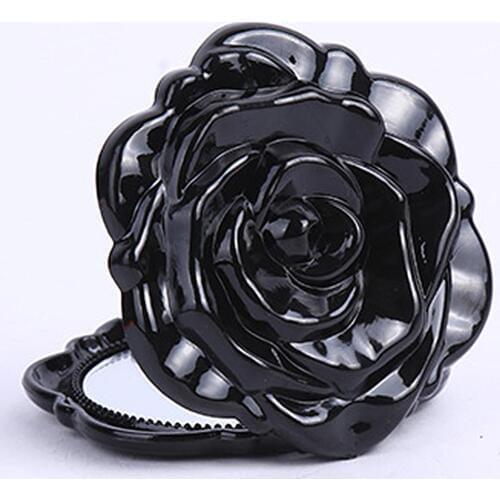 Hot Selling Multicolor Mini Rose Flower Double Sided Round Mirror Portable Travel Stereo Beauty Makeup Tool Nice Gift