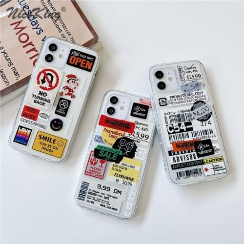 Cute Cartoon Fashion Phone Cases For iPhone 12 Mini 11 Pro MAX Soft Airbag TPU Cover For iPhone 7 8 Plus X XR XS MAX SE 2020