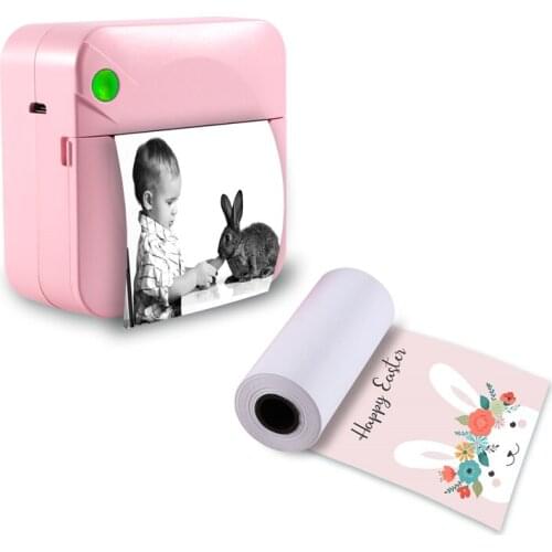 Mini Inkless Black & White Printer Pocket Thermal Impresora Bluetooth & Wireless for Android iOS Portable Study Office Label