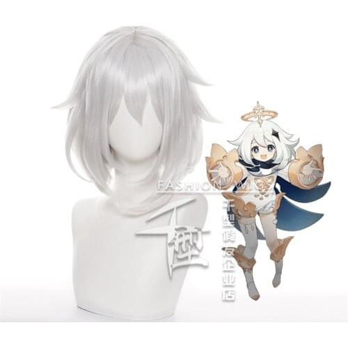 New Arrival Paimon Wig Cosplay Game Genshin Impact Props Carnival Party Dress Up
