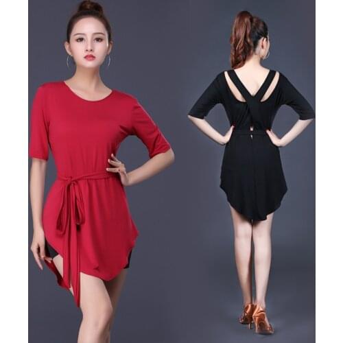 New Latin Dance Costume Girl Dance Skirt Women Dance Practice Suit Modern Salsa Cha Cha Dress Tango Rumba Ballroom 2021