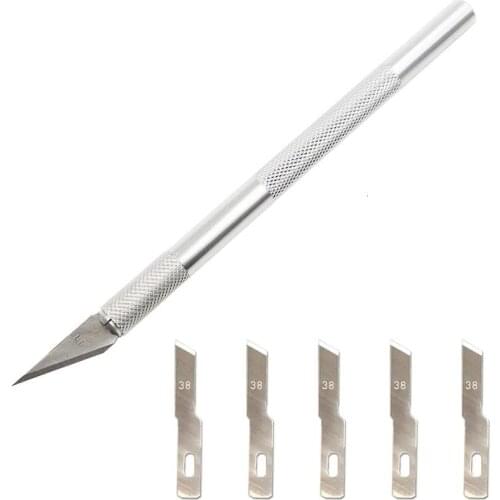 Precision Hobby Cutting Knife with 5pcs NO.38 Blades+1pcs NO.11 Blades Pottery Tools And Supplies For Professionals Sculpture
