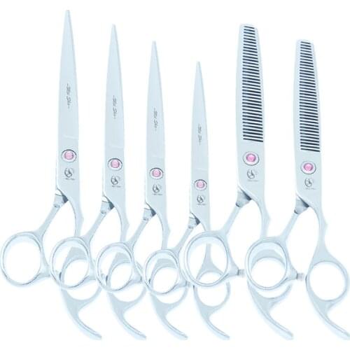 6.5" 7.0" 7.5" 8.0" Dogs Hair Clippers Japan 440C Professional Pets Grooming Scissors Animal Hair Thinning Cutting Shears B0066A