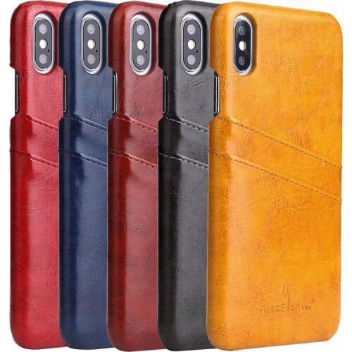 Business Luxury Vintage Leather Case For iPhone X 8 Plus Cover Wallet Card Holder Funda For iPhone XR XS MAX 7 Plus 6 6s Case