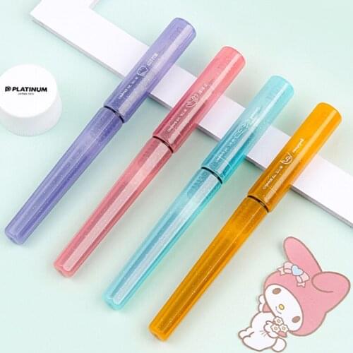 1pc PLATINUM Star Fountain Pen PQ-200 for Student Writing Fine Nib Cute Penholder Design Replaceable Ink Cartridges