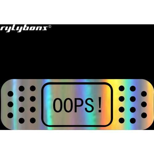 Rylybons 15*5CM New OOPS! BAND AID JDM Car Bumper Stickers and Decals Door Body Window Vinyl Stickers Car Styling for Auto