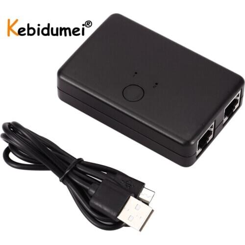 2 In 1 Out RJ45 LAN Network Switch Selector 1 In 2 Out 1x2 RJ45 CAT6 LAN Network Ethernet Sharing Switcher