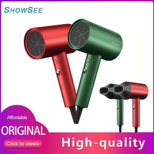 SHOWSEE Anion Hair Dryer Home 1800W 55℃ Constant Temperature Hair Care Professinal Quick Dry Portable Diffuser Hair Dryer NEW