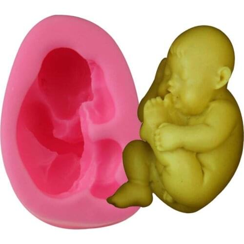 Silicone Molds For Cake Sugar Candy Mold DIY Design Fondant Decorating Tools 3D Sleep Baby Handmade Soap Mold